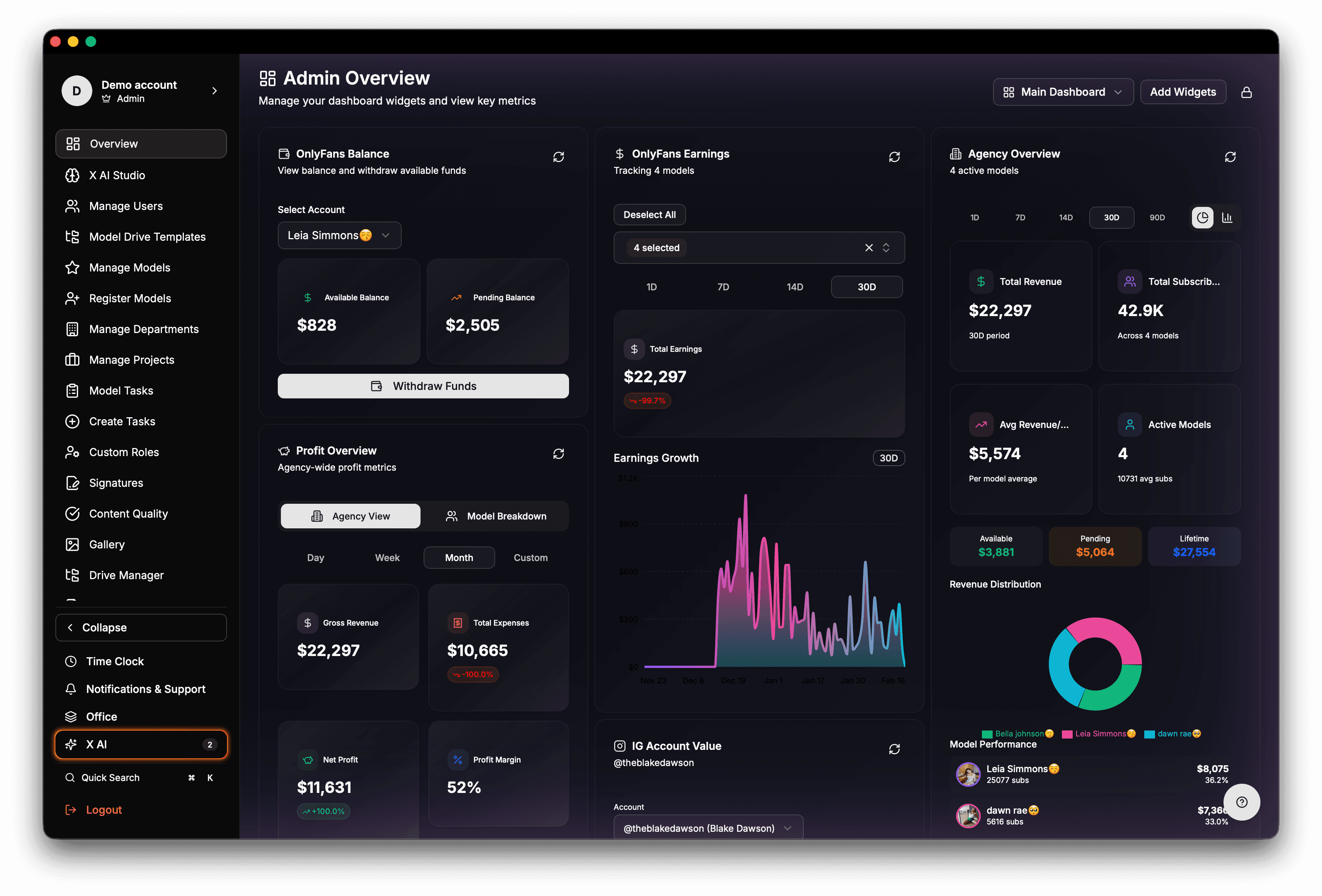 Xcelerator admin overview